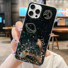 For iPhone 14 Pro Cosmic Star Laser Sequin Epoxy TPU Phone Case(Black) - 1