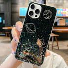 For iPhone 13 Pro Max Cosmic Star Laser Sequin Epoxy TPU Phone Case(Black) - 1