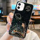 For iPhone 12 Cosmic Star Laser Sequin Epoxy TPU Phone Case(Black) - 1