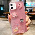 For iPhone 11 Cosmic Star Laser Sequin Epoxy TPU Phone Case(Pink) - 1