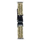 For Apple Watch Series 3 38mm Paracord Plain Braided Webbing Buckle Watch Band(Khaki Camouflage) - 2