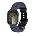 For Apple Watch Series 2 38mm Paracord Plain Braided Webbing Buckle Watch Band(Grey) - 1