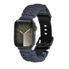 For Apple Watch 38mm Paracord Plain Braided Webbing Buckle Watch Band(Grey) - 1