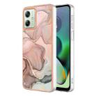 For Motorola Moto G54 Electroplating Marble Dual-side IMD Phone Case(Rose Gold 015) - 1