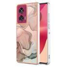 For Motorola Edge 50 Fusion Electroplating Marble Dual-side IMD Phone Case(Rose Gold 015) - 1