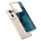 For Motorola Edge 50 Ultra Electroplating Marble Dual-side IMD Phone Case(Green 017) - 3