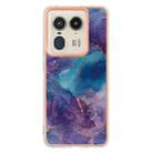 For Motorola Edge 50 Ultra Electroplating Marble Dual-side IMD Phone Case(Purple 016) - 2