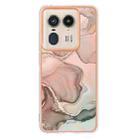 For Motorola Edge 50 Ultra Electroplating Marble Dual-side IMD Phone Case(Rose Gold 015) - 2