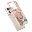 For Motorola Edge 50 Ultra Electroplating Marble Dual-side IMD Phone Case(Rose Gold 015) - 3