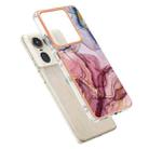 For Motorola Edge 50 Ultra Electroplating Marble Dual-side IMD Phone Case(Rose Red 014) - 3