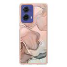 For Motorola Moto G85 Electroplating Marble Dual-side IMD Phone Case(Rose Gold 015) - 2