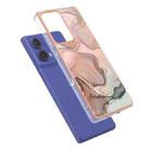 For Motorola Moto G85 Electroplating Marble Dual-side IMD Phone Case(Rose Gold 015) - 3