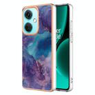 For OnePlus Nord CE3 Electroplating Marble Dual-side IMD Phone Case(Purple 016) - 1