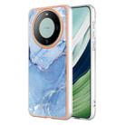 For Huawei Mate 60 Electroplating Marble Dual-side IMD Phone Case(Blue 018) - 1