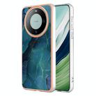 For Huawei Mate 60 Pro Electroplating Marble Dual-side IMD Phone Case(Green 017) - 1