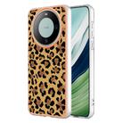 For Huawei Mate 60 Pro Electroplating Dual-side IMD Phone Case(Leopard Print) - 1