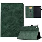 For Samsung Galaxy Tab A9 Embossed Tower Flip Leather Tablet Case(Green) - 1