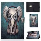 For Samsung Galaxy Tab A9 Electric Pressed Colored Drawing Flip Leather Tablet Case(Elephant) - 1