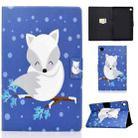 For Samsung Galaxy Tab A9 Electric Pressed Colored Drawing Flip Leather Tablet Case(Arctic Fox) - 1