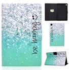 For Samsung Galaxy Tab A9 Electric Pressed Colored Drawing Leather Tablet Case(Green Quicksand) - 1