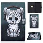 For Samsung Galaxy Tab A9+ Electric Pressed Colored Drawing Leather Tablet Case with Sleep / Wake-up Function(Music Leopard) - 1