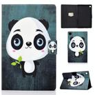 For Samsung Galaxy Tab A9 Electric Pressed Colored Drawing Leather Tablet Case(Panda) - 1