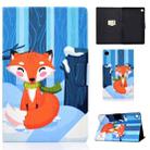 For Samsung Galaxy Tab A9 Electric Pressed Colored Drawing Leather Tablet Case(Fox) - 1