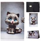 For Samsung Galaxy Tab A9+ Electric Pressed Colored Drawing Leather Tablet Case with Sleep / Wake-up Function(Cat) - 1