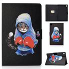 For Samsung Galaxy Tab A9 Electric Horizontal Flat Painted Leather Tablet Case(Boxing Cat) - 1