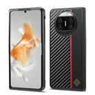 For Huawei Mate X3 LC.IMEEKE 3 in 1 Carbon Fiber Texture Shockproof Phone Case(Black) - 1