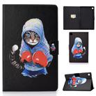 For Samsung Galaxy Tab A9+ Electric Horizontal Flat Painted Leather Tablet Case with Sleep / Wake-up Function(Boxing Cat) - 1