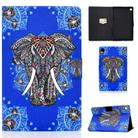 For Samsung Galaxy Tab A9 Electric Pressed Colored Drawing Leather Tablet Case(Ethnic Elephant) - 1