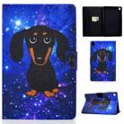 For Samsung Galaxy Tab A9+ Electric Pressed Colored Drawing Leather Tablet Case with Sleep / Wake-up Function(Little Black Dog) - 1