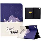 For Samsung Galaxy Tab A9+ Electric Pressed Colored Drawing Leather Tablet Case with Sleep / Wake-up Function(Lazy Cat) - 1