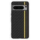 For Google Pixel 8 Pro Ultra-thin Carbon Fiber Texture Printing Phone Case(Black Yellow) - 1