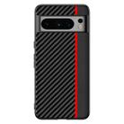 For Google Pixel 8 Ultra-thin Carbon Fiber Texture Printing Phone Case(Black Red) - 1