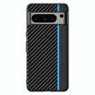 For Google Pixel 8 Ultra-thin Carbon Fiber Texture Printing Phone Case(Black Blue) - 1
