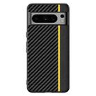 For Google Pixel 9 Pro Ultra-thin Carbon Fiber Texture Printing Phone Case(Black Yellow) - 1