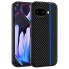 For Google Pixel 9a Ultra-thin Carbon Fiber Texture Printing Phone Case(Black Blue) - 1