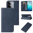 For vivo iQOO Z8x Magnetic Closure Leather Phone Case(Blue) - 1