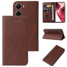 For vivo V29e Magnetic Closure Leather Phone Case(Brown) - 1