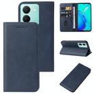 For vivo Y36 Russia Magnetic Closure Leather Phone Case(Blue) - 1