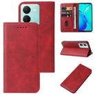 For vivo Y36 Russia Magnetic Closure Leather Phone Case(Red) - 1