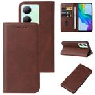 For vivo Y77t Magnetic Closure Leather Phone Case(Brown) - 1