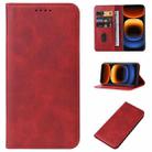 For vivo iQOO 12 Pro Magnetic Closure Leather Phone Case(Red) - 1