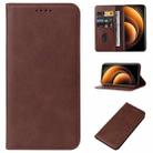 For vivo X100 Magnetic Closure Leather Phone Case(Brown) - 1