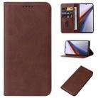 For vivo iQOO 12 Magnetic Closure Leather Phone Case(Brown) - 1