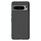 For Google Pixel 8 Pro Ultra-thin Plain Skin Leather Phone Case(Black) - 1