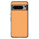 For Google Pixel 8 Pro Ultra-thin Plain Skin Leather Phone Case(Orange) - 1