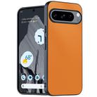 For Google Pixel 9 / 9 Pro Ultra-thin Plain Skin Leather Phone Case(Orange) - 1